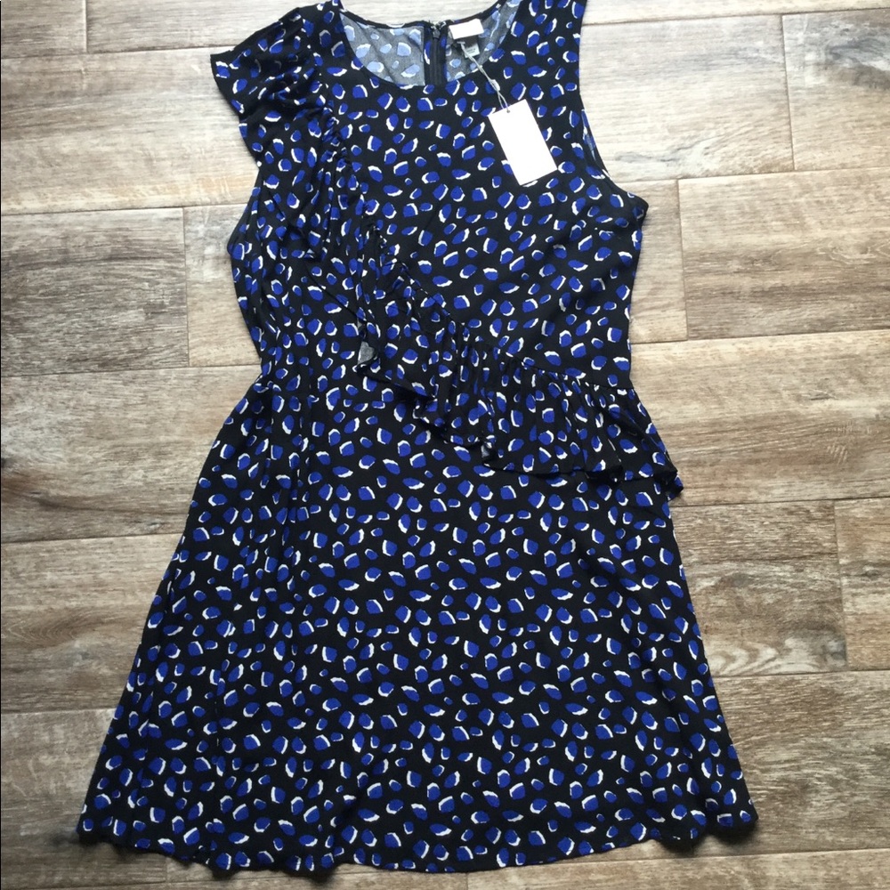 A New Day ruffle dot shift dress